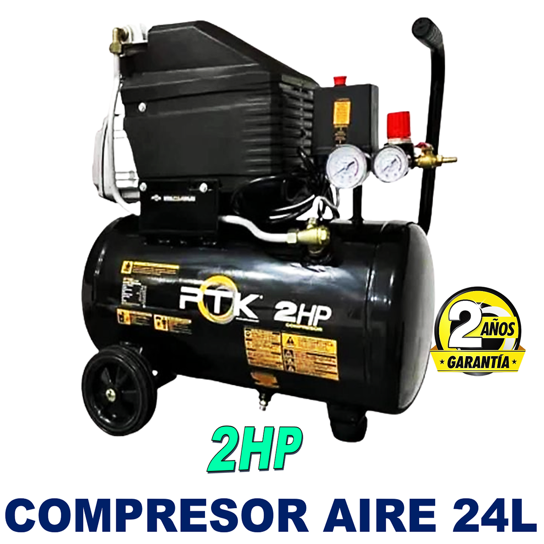 Compresor PTK Aire 24 Litros 2HP Profesional