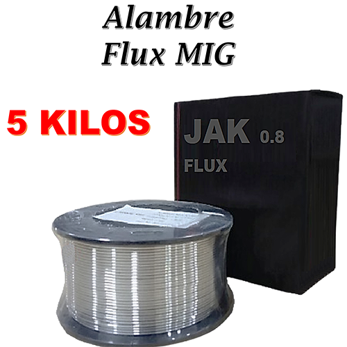 Alambre Mig Flux Tubular 0.8mm 5kg Alpha Soldar Sin Gas