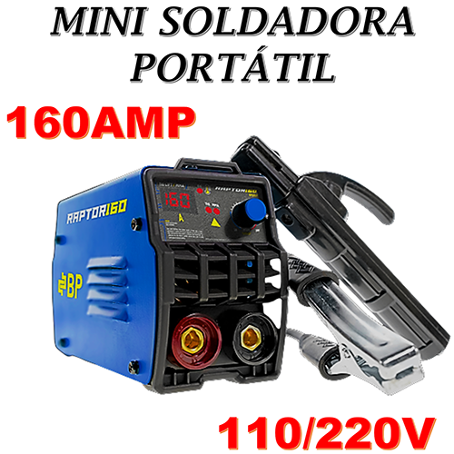 Mini Soldadora 160Amp 110/220V BP Portátil Profesional 