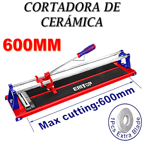 Cortadora de Cerámica 600mm mango fibra Emtop Industrial 