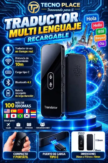 Traductor de Idiomas Multilenguaje recargable