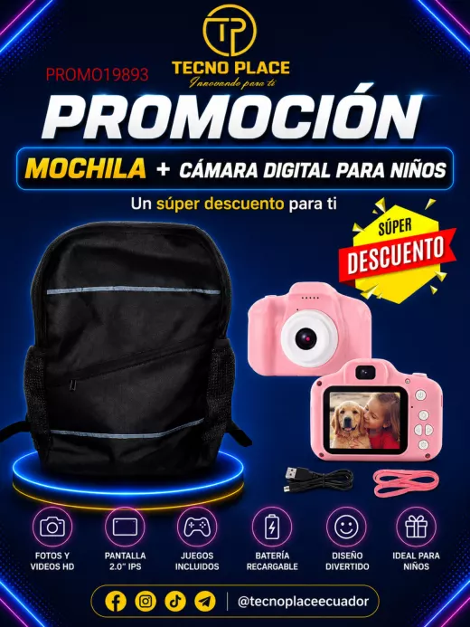 PROMOCIÓN Mochila + Cámara digital