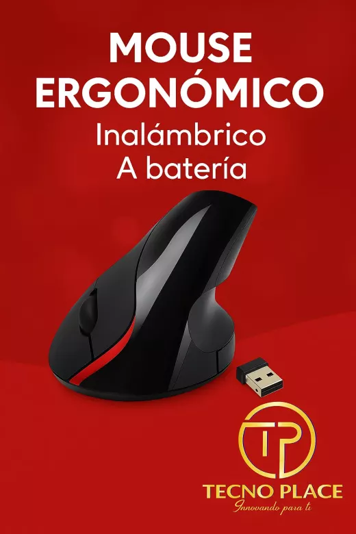 Mouse inalambrico ergonómico USB a batería