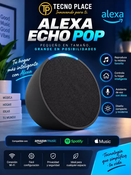 Alexa echo pop negro