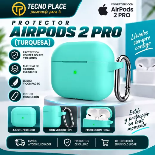 Protector AirPods Pro 2 turqueza