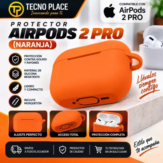 Protector AirPods Pro 2 naranja