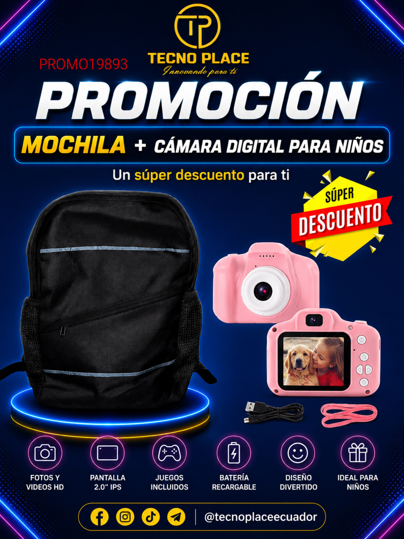 PROMOCIÓN Mochila + Cámara digital