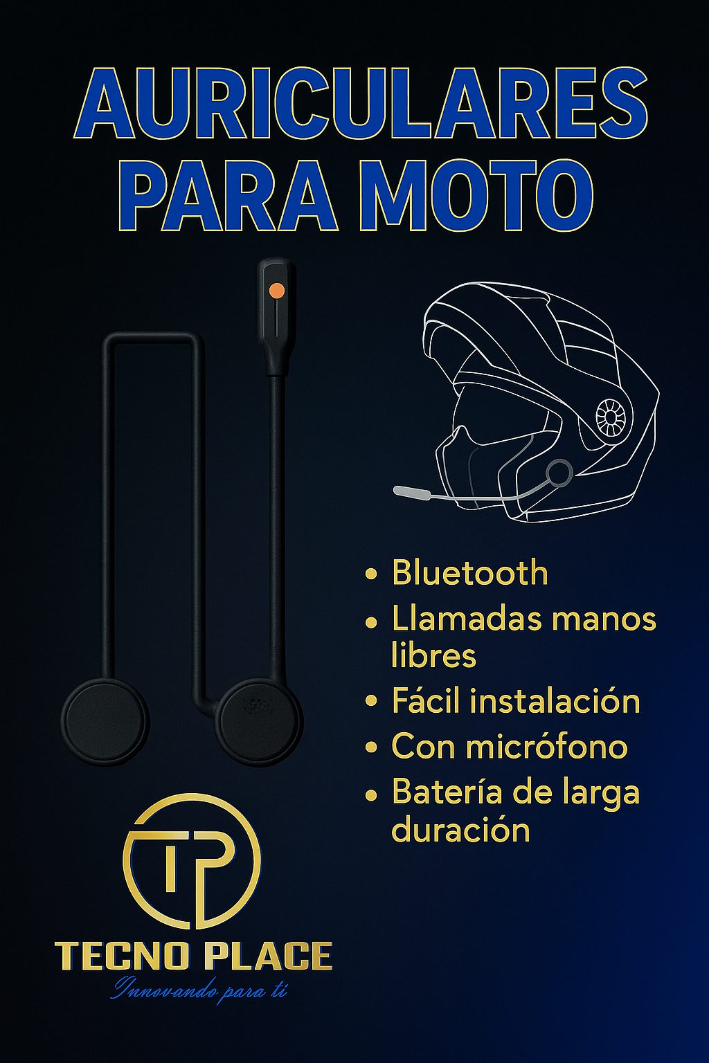Auriculares para casco de moto TK-513