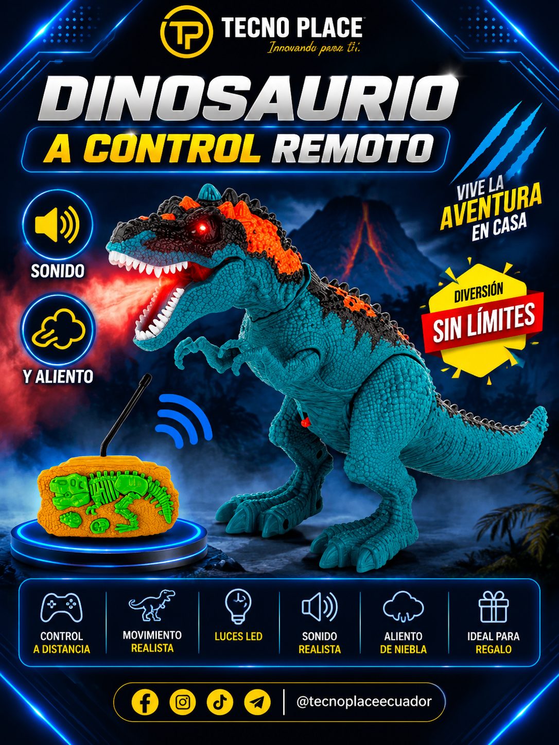 Dinosaurio a control remoto