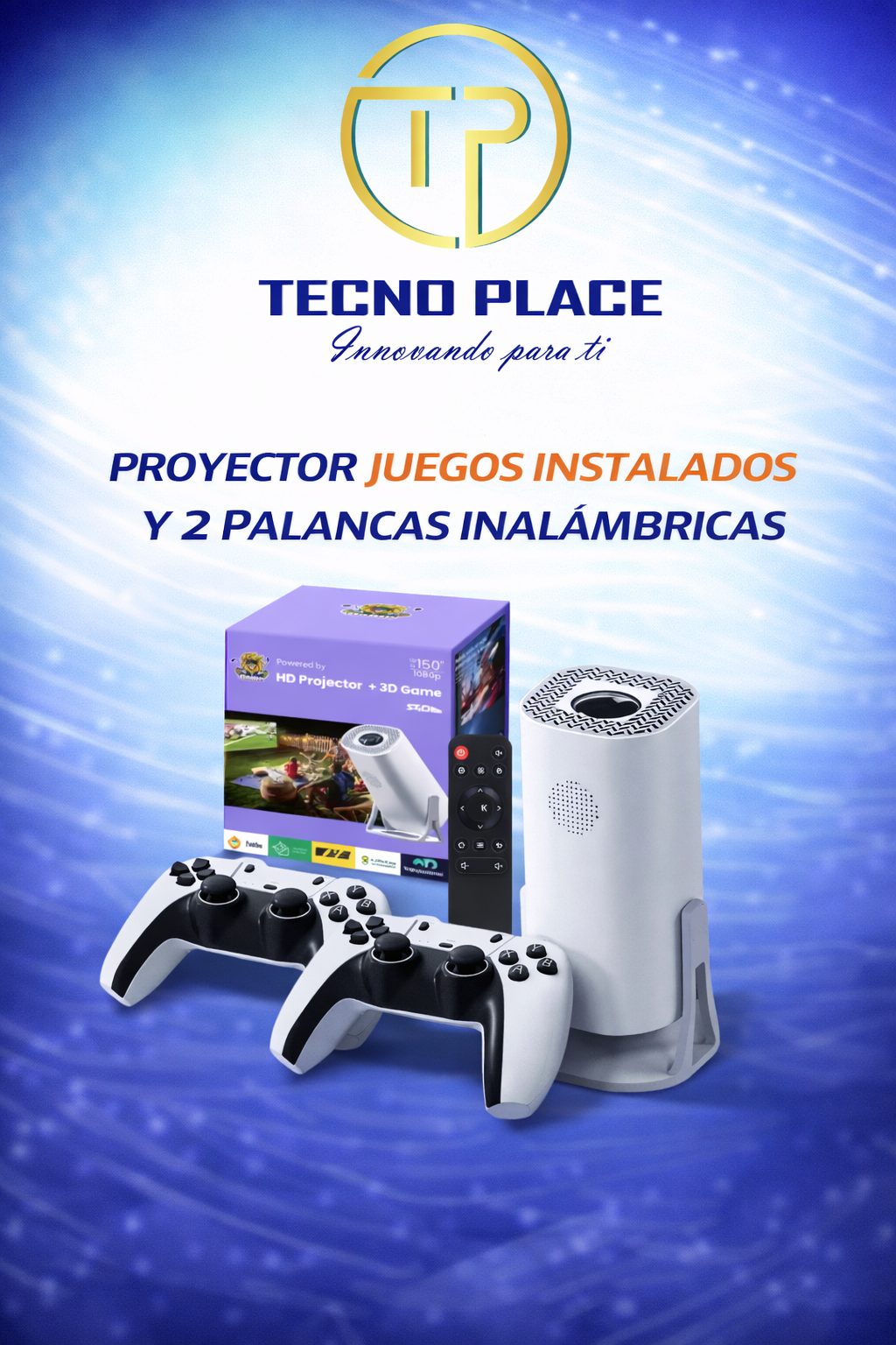 Proyector juegos HD Projetor 3D Game 150 pulgadas 2 palancas