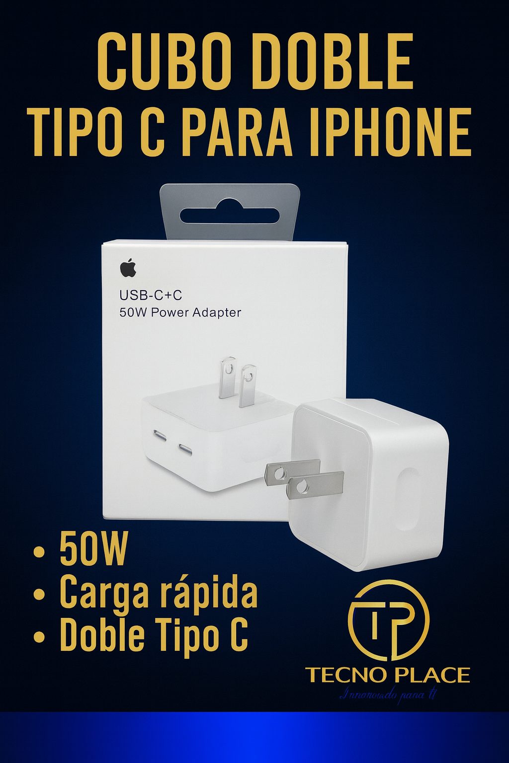 Base de carga Apple 50w USB-C 2 puertos