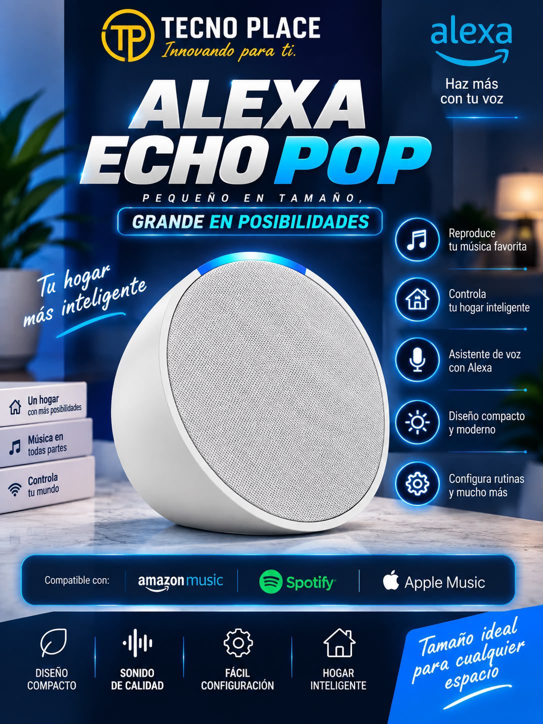 Alexa echo pop blanco