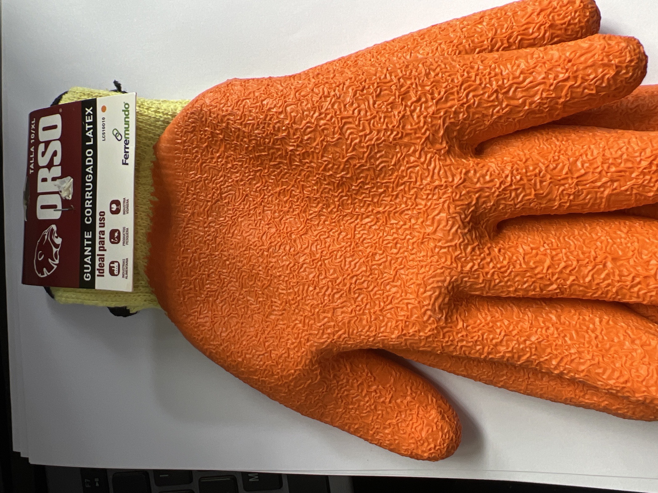 guantes para vidrio